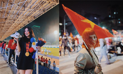Bạn gái Văn Hậu khoe ảnh chụp cùng huy chương vàng, loạt hot girl đi bão ăn mừng