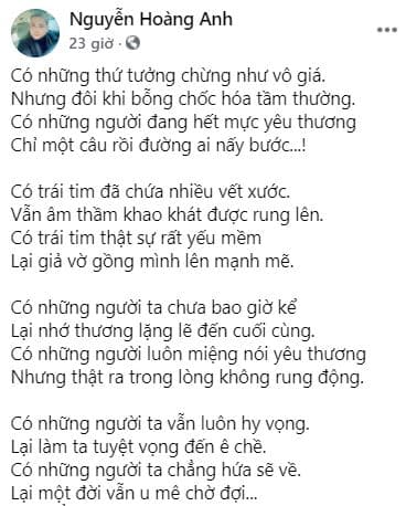 phản ứng của Hoàng Anh giữa nghi án rạn nứt 0