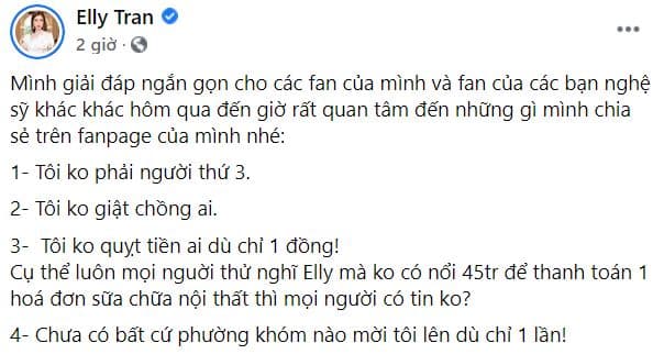 Elly Trần quỵt tiền 0