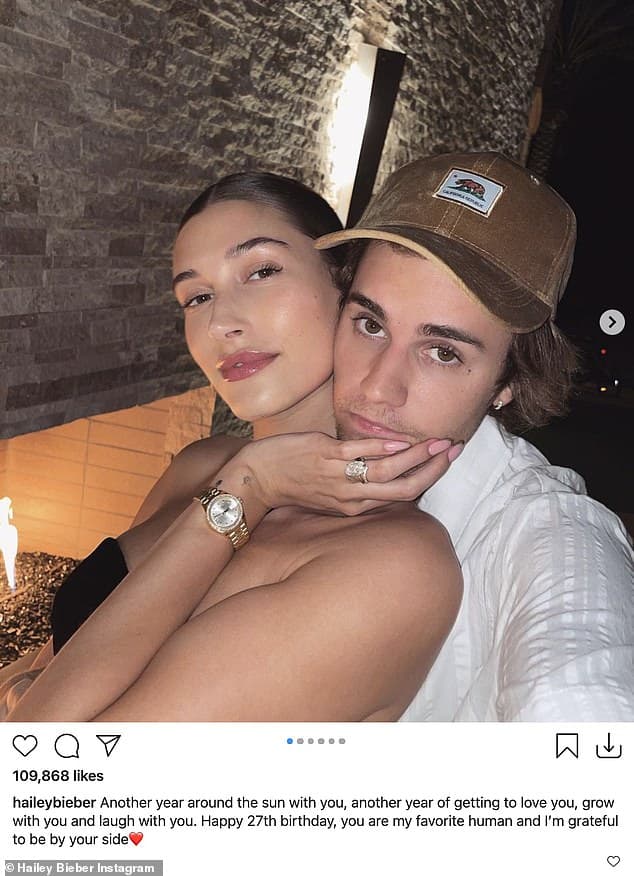 Justin Bieber lại khoe ảnh 'đánh dấu chủ quyền' với vợ sau sinh nhật tuổi 27, nhìn hình này là thấy muốn có em bé lắm rồi 0