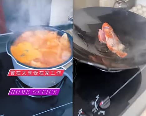 Trương Bá Chi đăng video khoe kỹ năng nấu nướng nhưng lộ chiếc tủ lạnh hỗn độn khác một trời một vực so với căn bếp của Tạ Đình Phong 5