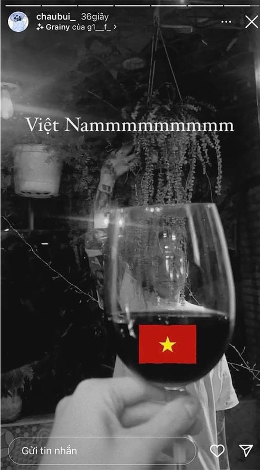 Ăn mừng chiến thắng của đội tuyển Việt Nam, Châu Bùi một công đôi việc công khai luôn chuyện hẹn hò Binz