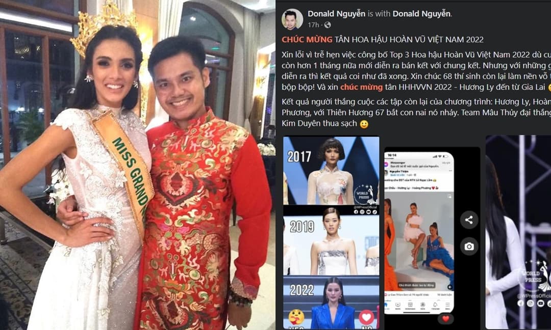 Donald Nguyễn tiết lộ kết quả Hoa hậu Hoàn vũ Việt Nam 2022, kết quả được sắp xếp hay chỉ là chiêu trò?