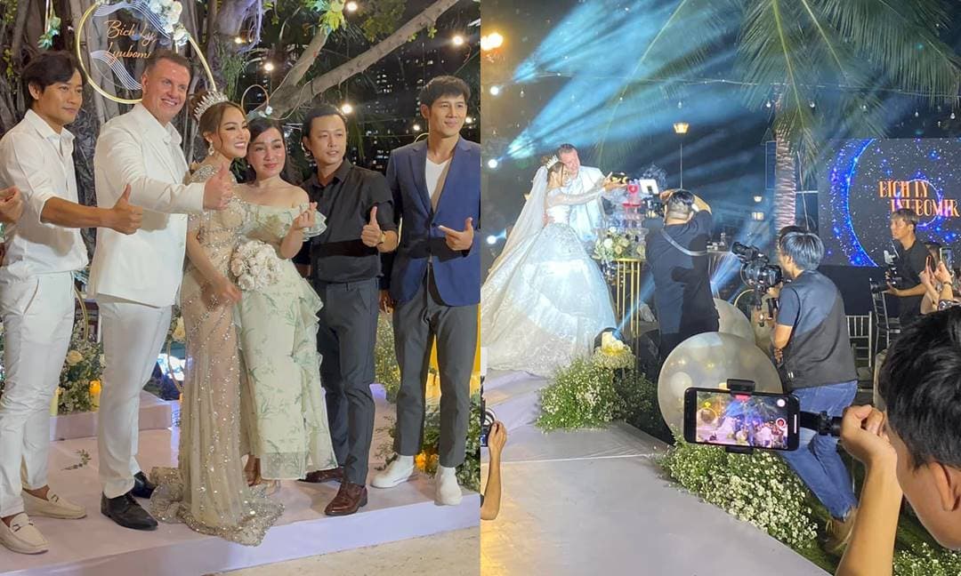 'Mỹ nhân Bolero' Bích Ly và chồng ngoại quốc làm đám cưới sau 3 năm hẹn hò, dàn sao Việt đến chúc mừng