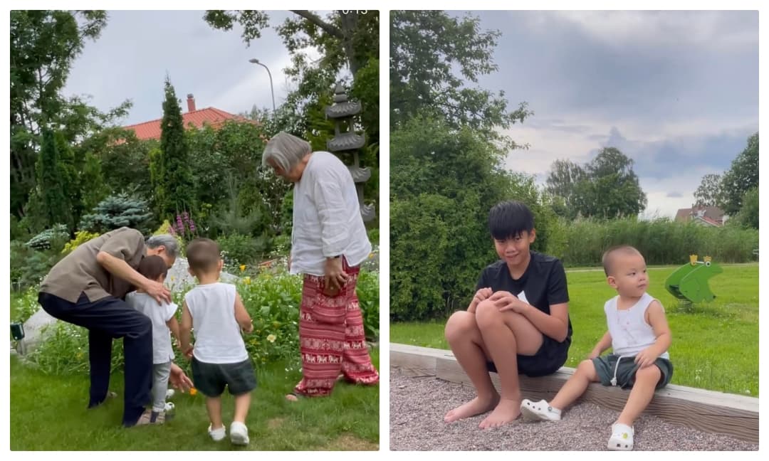 Hà Hồ - Kim Lý đưa gia đình về Thụy Điển: Lisa- Leon quậy banh vườn ông bà nội, cơ ngơi nhà chồng nữ ca sĩ gây choáng