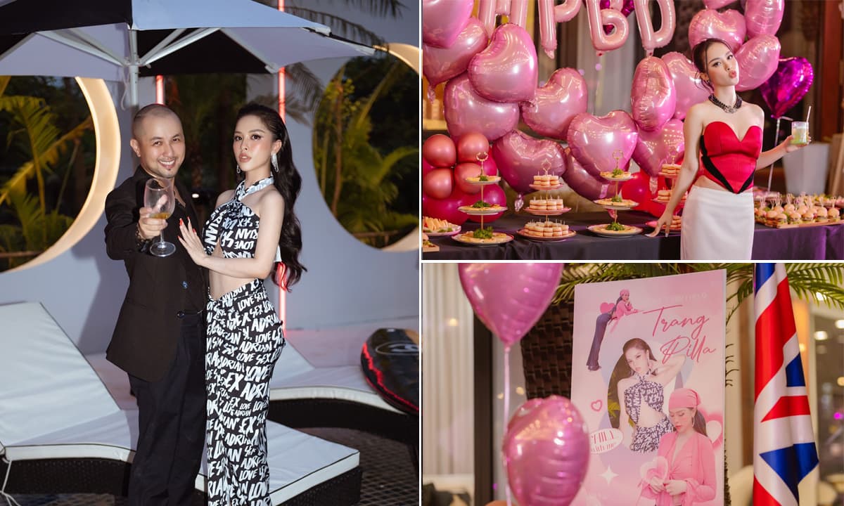 Anh trai Bảo Thy tổ chức tiệc sinh nhật hoành tráng cho bà xã hot girl