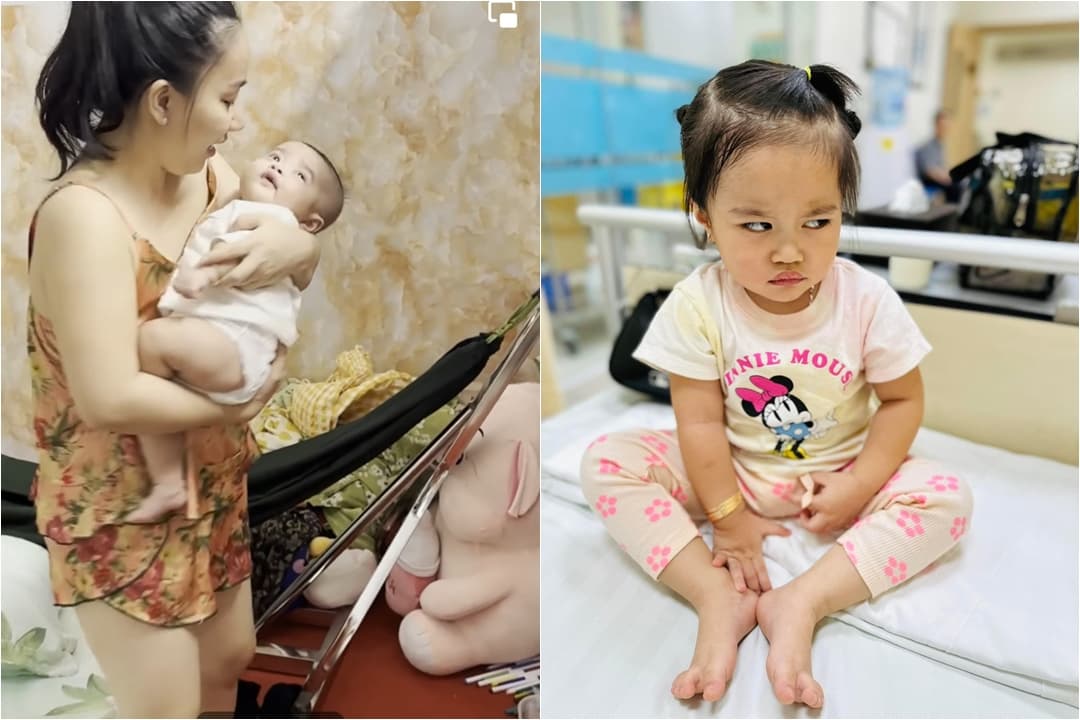 Con gái Lê Dương Bảo Lâm 'xéo sắc' khi tiêm thuốc khiến ba phải xin lỗi cô y tá, Quỳnh Quỳnh bất lực vì ru con ngủ 
