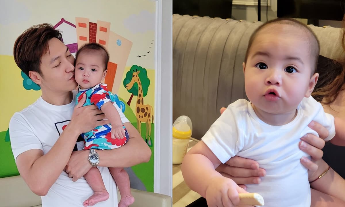 Bà xã Mạnh Trường khoe loạt ảnh 'phồng má chu môi' cực yêu của con trai út, tiết lộ một tính cách của nhóc tì sao chép từ ba
