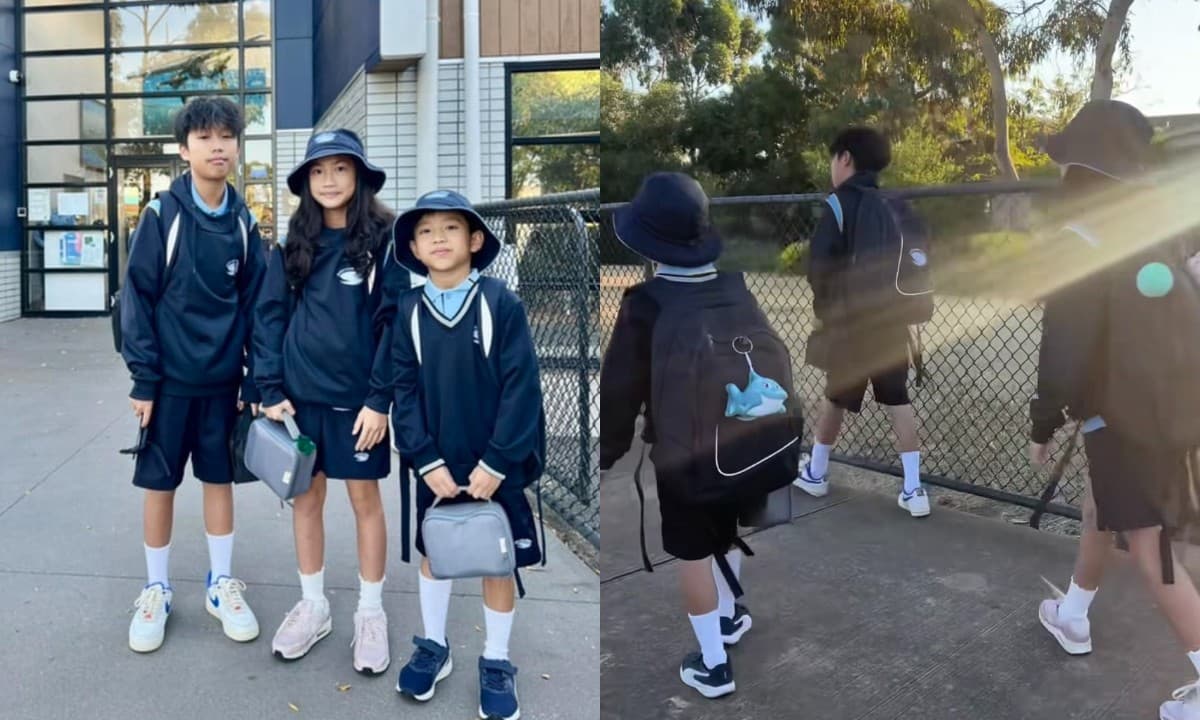 Ốc Thanh Vân khoe cảnh đi học ngày đầu tiên của các con tại Úc, dàn nhóc tỳ có thái độ bất ngờ