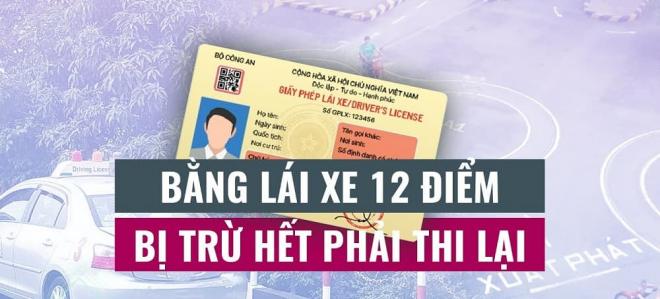 bằng lái xe có 12 điểm 1