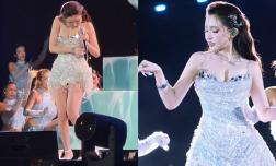 Diện trang phục 'không thể bạo hơn', Bích Phương bất ngờ gặp sự cố trước hàng nghìn khán giả