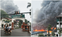 Nóng: Cháy lớn tại Nhà máy Bia Hà Nội Habeco, cột khói đen bốc ngùn ngụt cao hàng chục mét