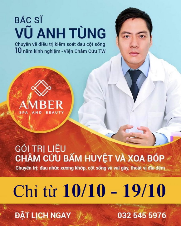 Amber spa & beauty, massage trị liệu, bấm huyệt