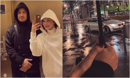 Linh Rin và Phillip Nguyễn 'đốn tim' với khoảnh khắc cầm ô dưới trời mưa khi đi du lịch tại Đức 