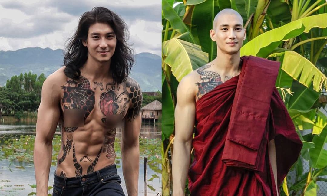 Người mẫu nam nổi tiếng ở Myanmar từ bỏ mái tóc dài lãng tử để ...