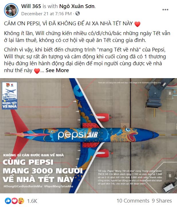 Pepsi, Mang tết về nhà, Tết 2021