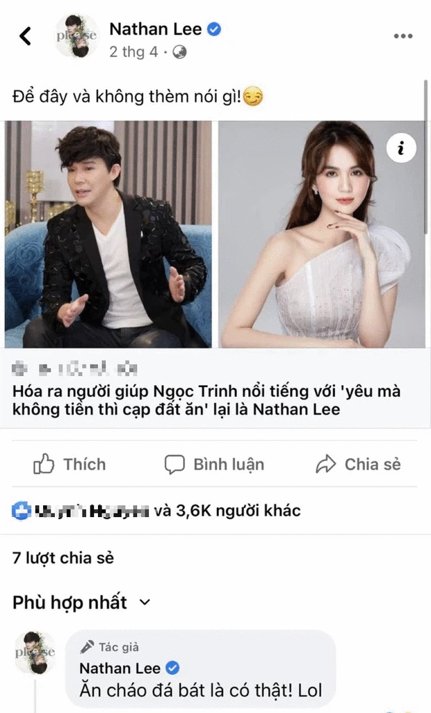 Nathan Lee, Nam ca sĩ, Ngọc Trinh