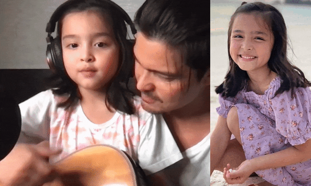 bé Zia,con gái Mỹ nhân đẹp nhất Philippines, ca hát