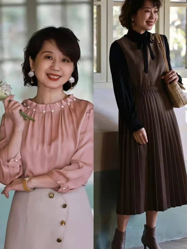 Váy đầm thời trang cao cấp dành cho mẹ mùa thu dành cho phụ nữ trung niên  40 50 tuổi | Shopee Việt Nam