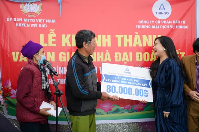 Chủ tịch Thingo Group, Nguyễn Thị Thu Trang, xây nhà tình thương cho người có công