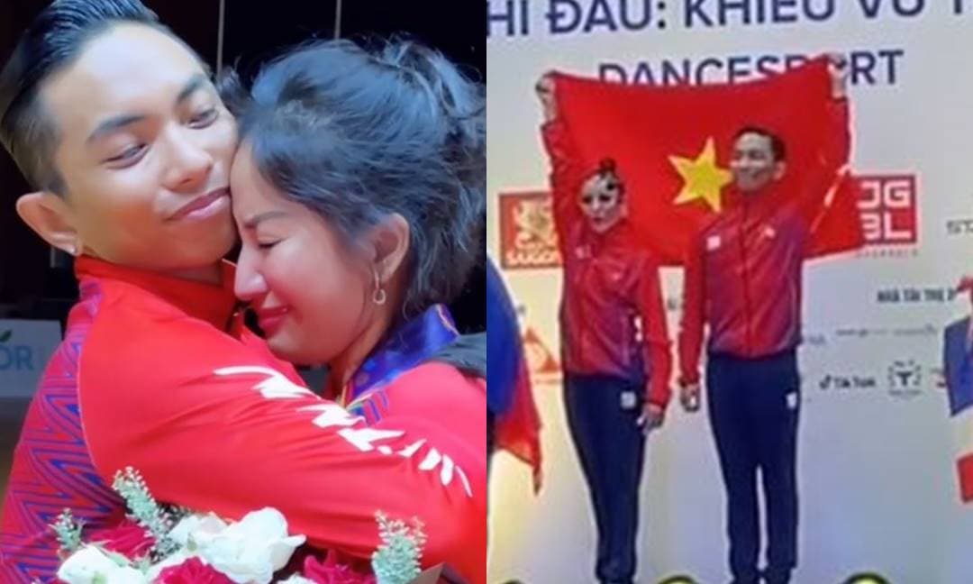 Phan Hiển chính thức giành HCV tại SEA Games 31, Khánh Thi bật khóc nức nở và ôm chầm lấy ông xã vì quá hạnh phúc