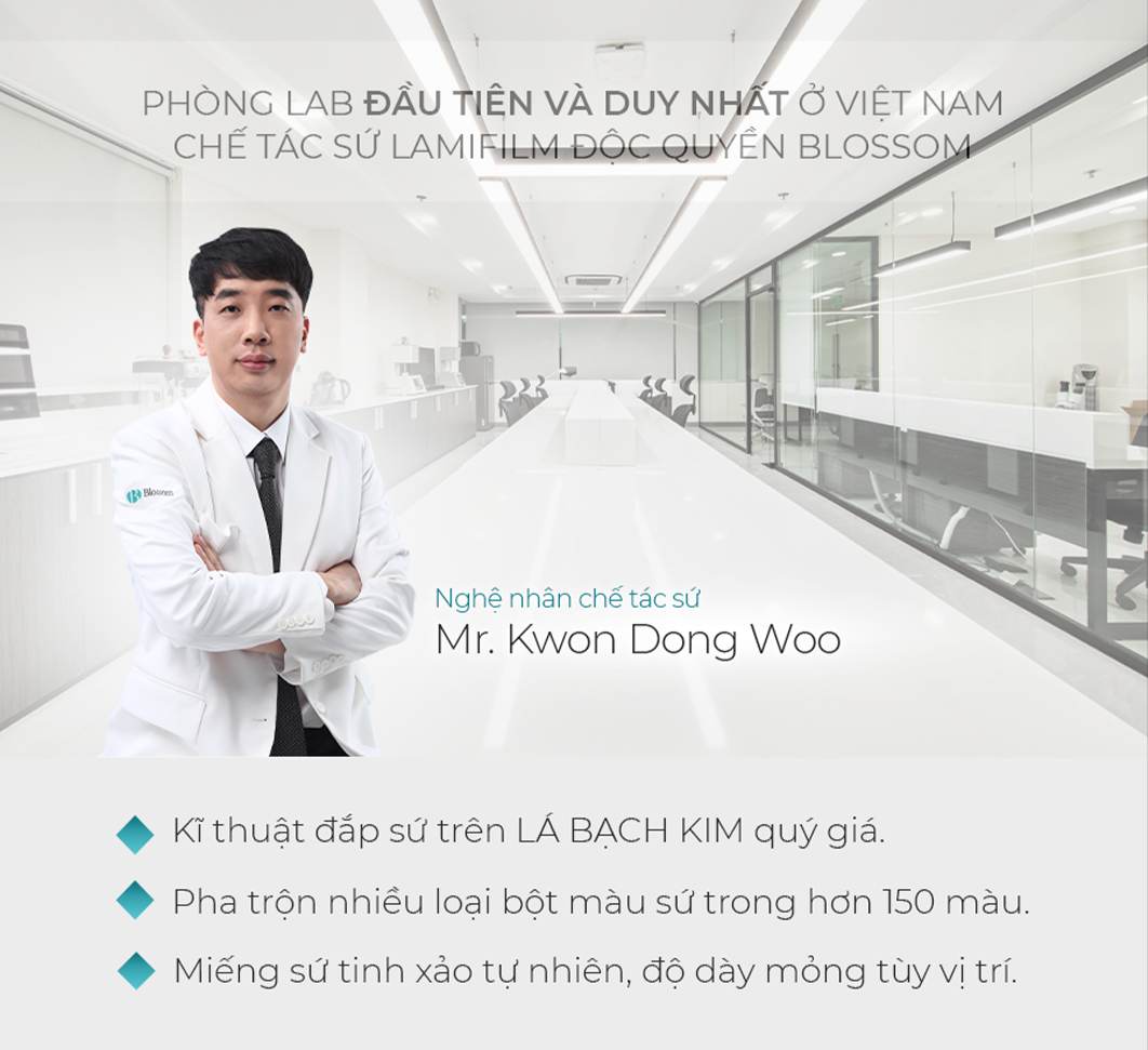 Nha khoa Blossom, Bác sĩ Kim Dong Hyun, Sức khỏe răng miệng, Dán sứ LamiFilm