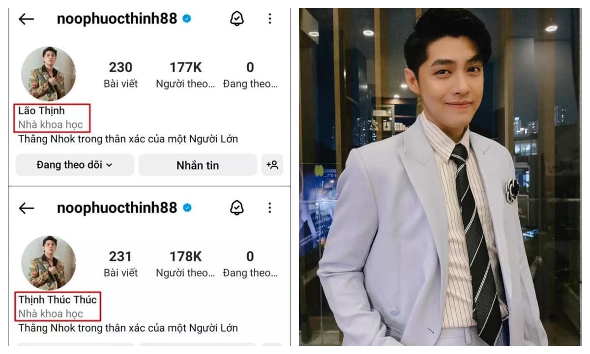 Dân tình cười bò vì Noo Phước Thịnh để profile 'nhà khoa học' và chọn nickname lạ lùng trên Instagram