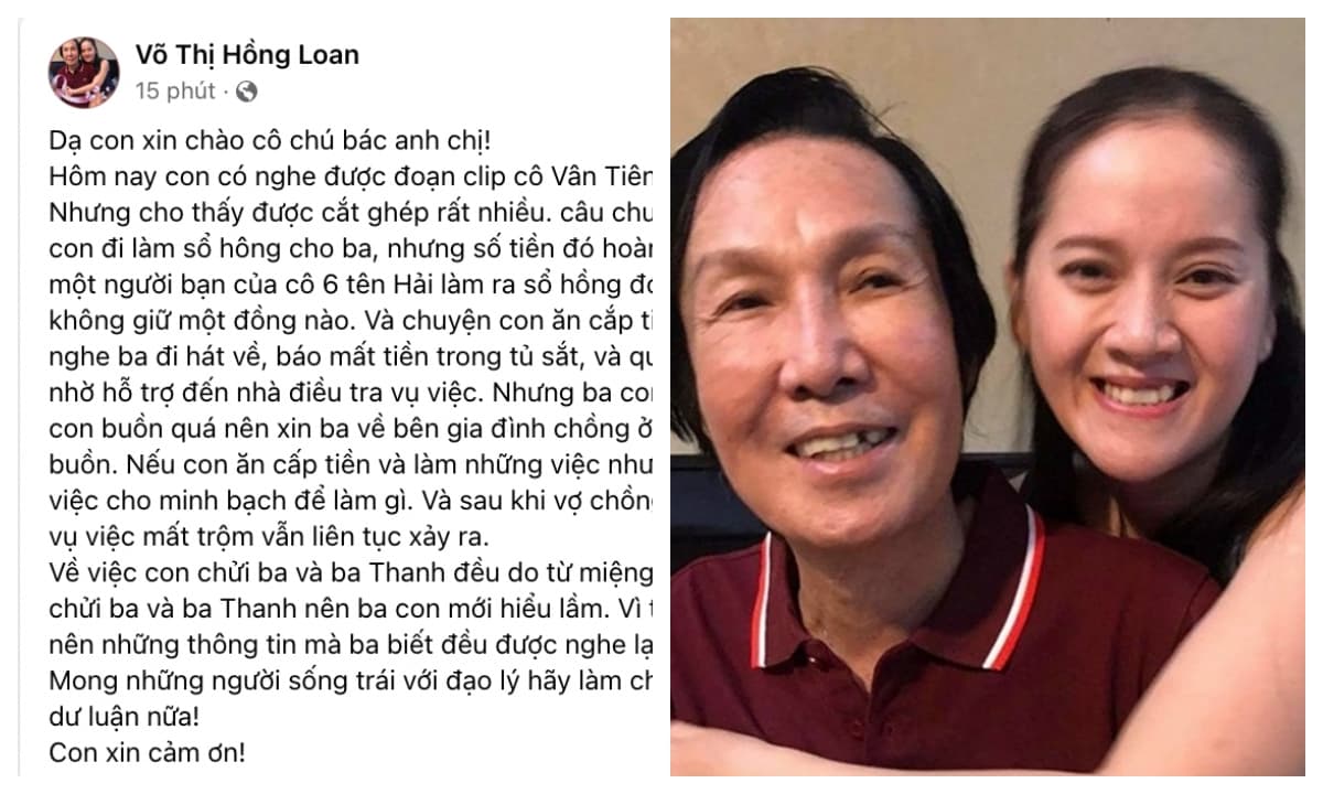 Con gái cố NSƯT Vũ Linh lên tiếng khi bị tung tin đồn ăn cắp tiền của ...