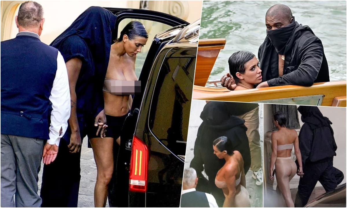 View - Vợ mới của Kanye West tiếp tục gây sốc khi mặc áo ngực lộ cả điểm nhạy cảm trên phố, thách thức cơn giận của dư luận Ý