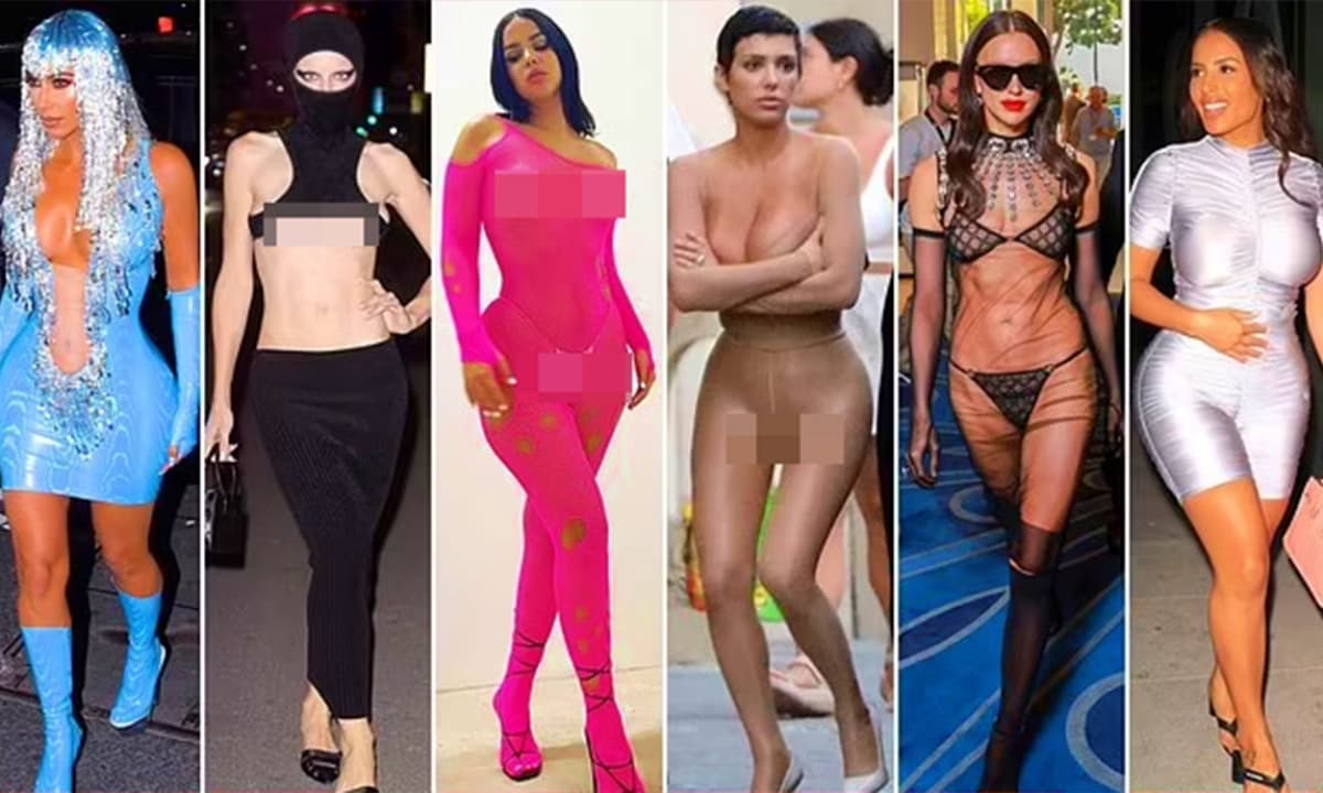 View - Sở thích thời trang kì quái của dàn người tình rapper Kanye West, từ Bianca Censori đến Kim Kardashian