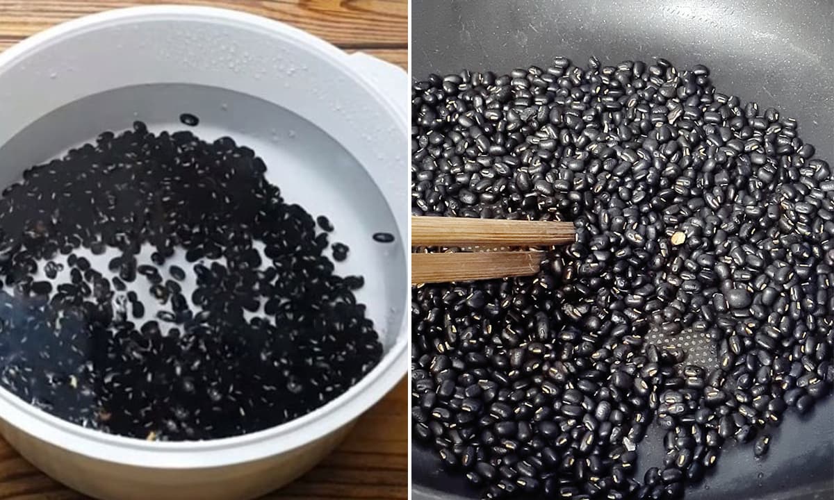 Tại sao trước khi nấu nước đậu đen cần phải ngâm và rang đậu đen, để nấu nhanh hơn hay có công dụng gì khác?