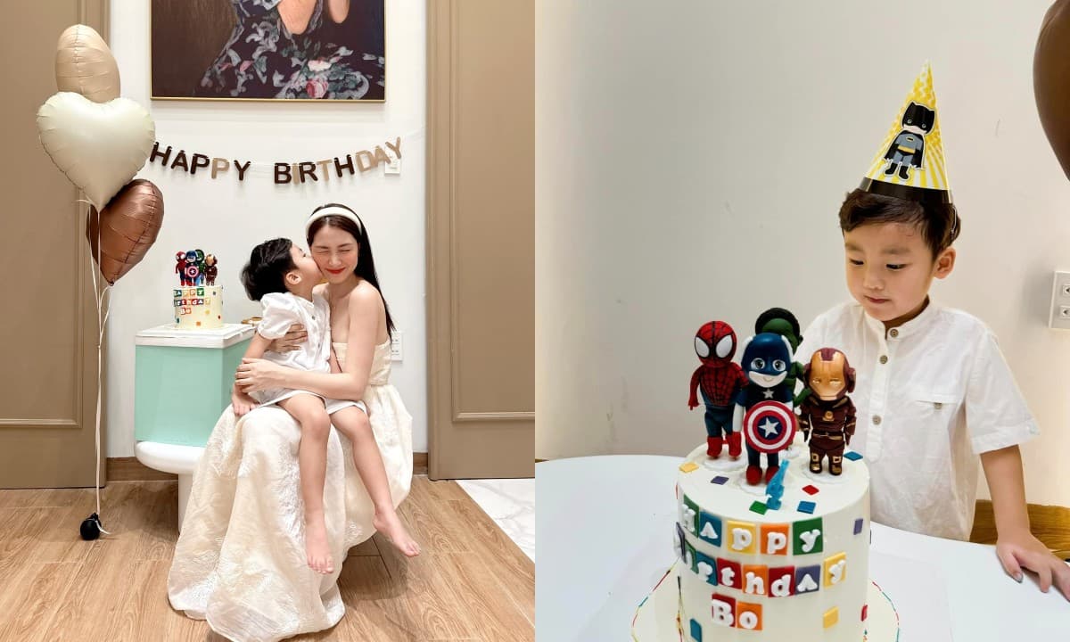 View - Hoà Minzy tổ chức sinh nhật cho bé Bo, quý tử gây sốt với ngoại hình chuẩn soái ca