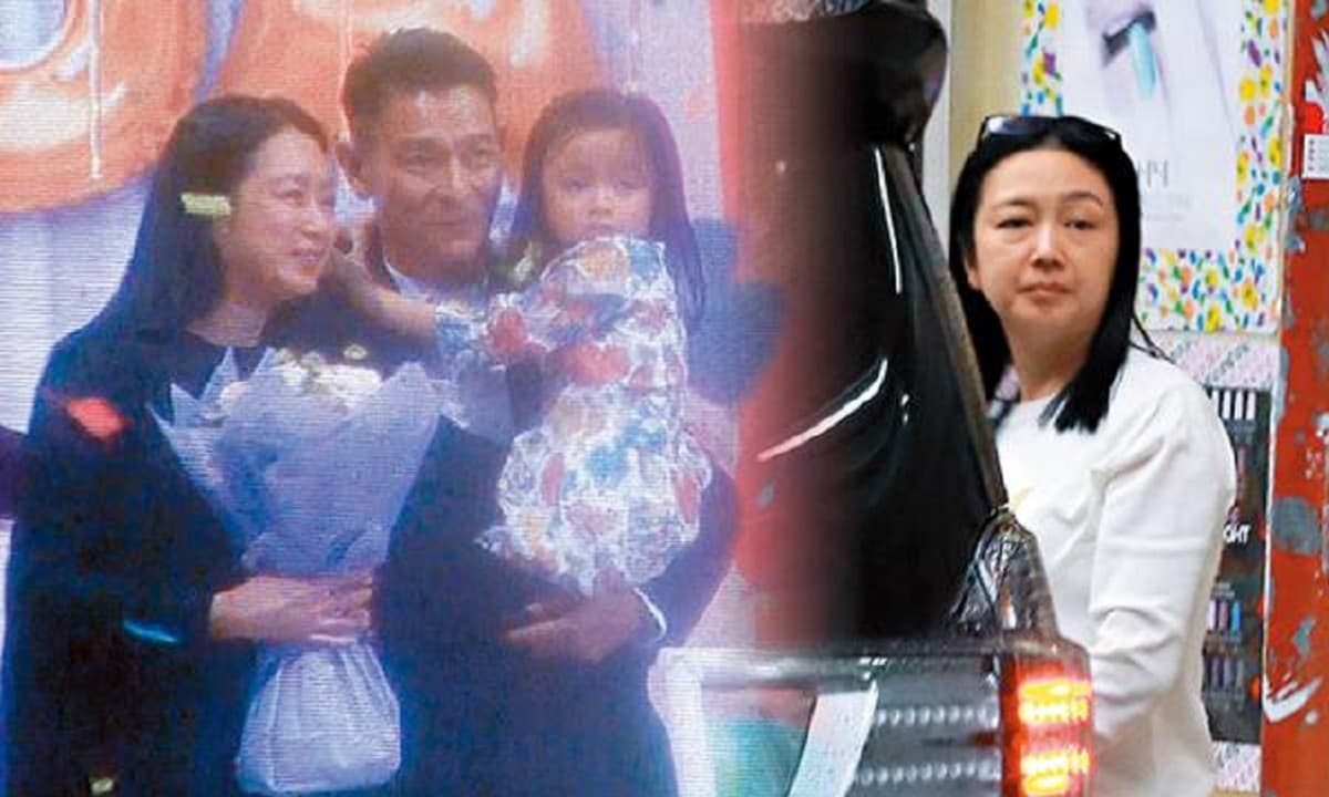 View - Vợ và con gái Lưu Đức Hoa hiếm hoi lộ diện, cựu người mẫu 57 tuổi tăng cân phát tướng, ái nữ xinh xắn giống mẹ 
