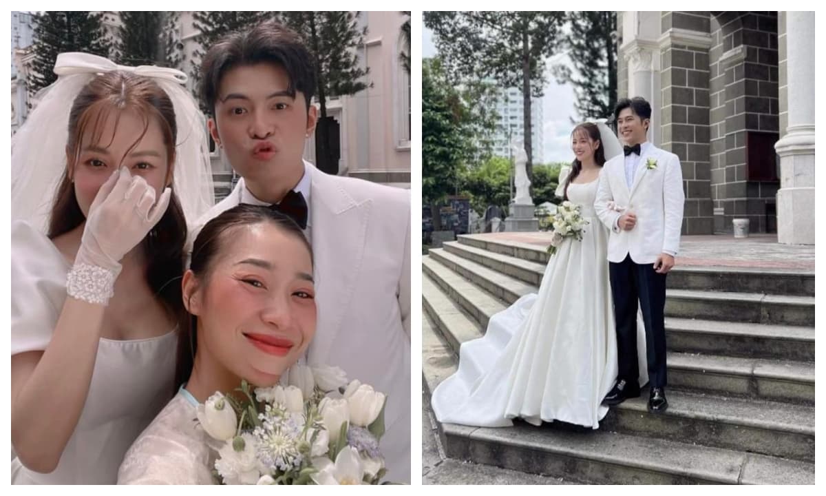 View - Puka và Gin Tuấn Kiệt làm lễ tại nhà thờ ở Đồng Tháp, một sao nữ gây bất ngờ khi chụp được hoa cưới