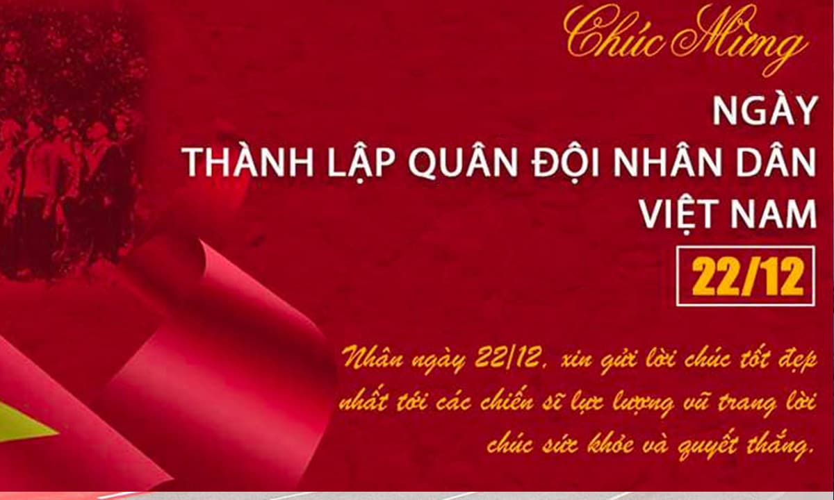 Đặt hoa 22-12 mừng ngày Quân đội nhân dân Việt Nam - HDL480