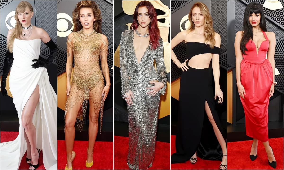 View - Dàn sao Hollywood khoe sắc trên thảm đỏ Grammy 2024: Miley Cyrus hở bạo nhất, Dua Lipa khoe dáng nuột nà, Taylor Swift phá cách
