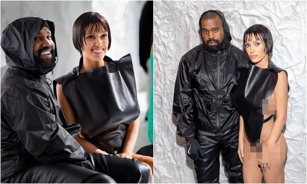 View - Vợ mới của Kanye West gây chú ý khi không mặc đồ lót tại Tuần lễ thời trang Milan