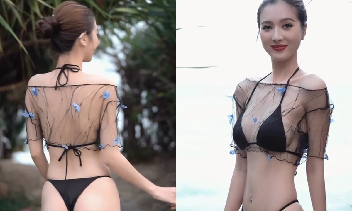 View - Bà xã Hồ Quang Hiếu gây sốt khi diện bikini 2 mảnh khoe đường cong cực nóng bỏng, đôi chân dài chiếm spotlight