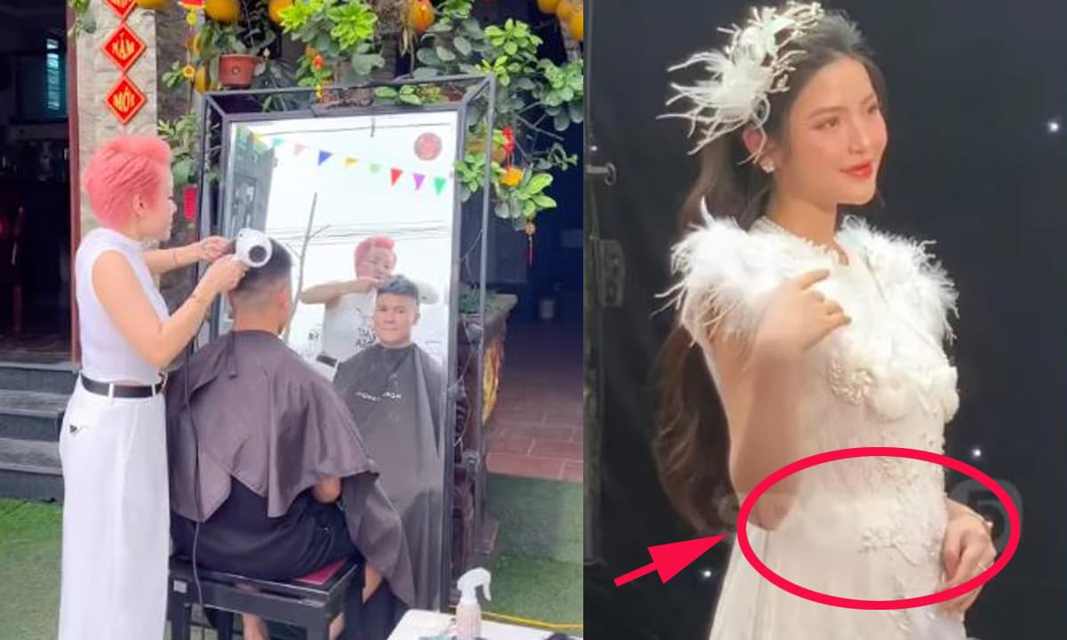 View - Cập nhật đám cưới Quang Hải và Chu Thanh Huyền: Chú rể tranh thủ cắt tóc, cô dâu lộ vòng hai lớn rộ tin đồn có 'bé Rồng' 