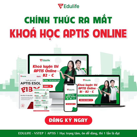 Edulife, trung tâm Edulife, luyện thi Aptis, luyện thi Vstep