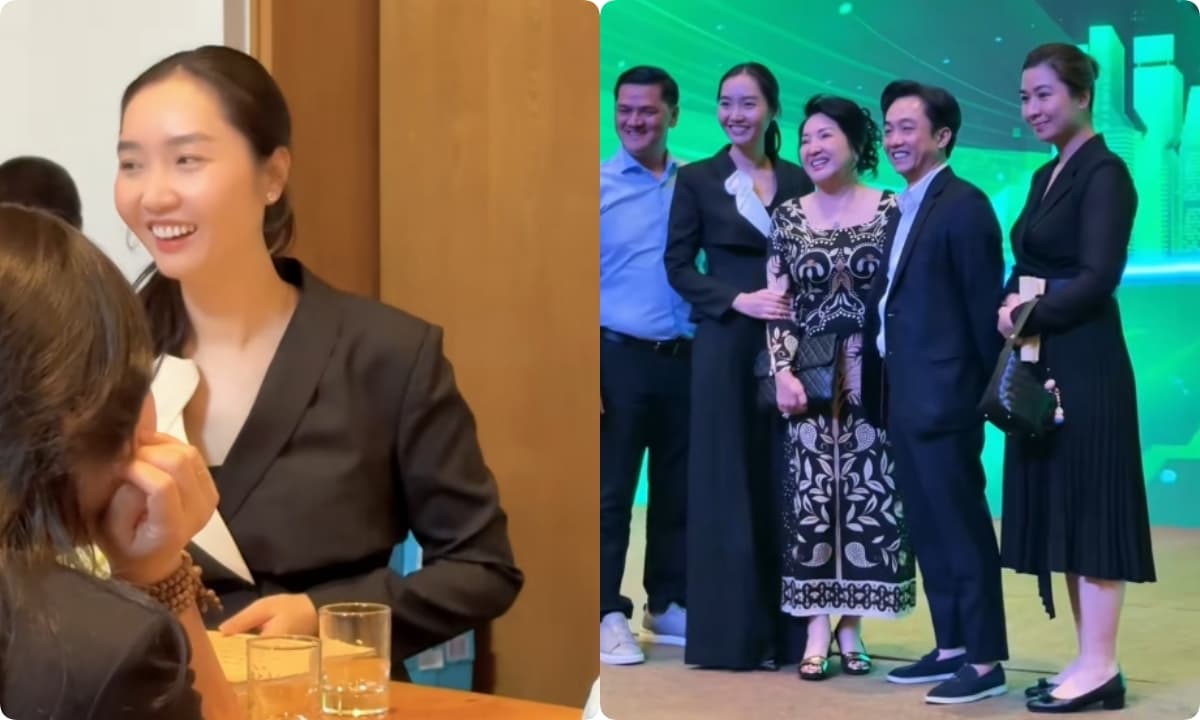 Em gái Cường Đô La hiếm hoi xuất hiện tại đại hội cổ đông của công ty, nhanh chóng chiếm spotlight vì ngoại hình