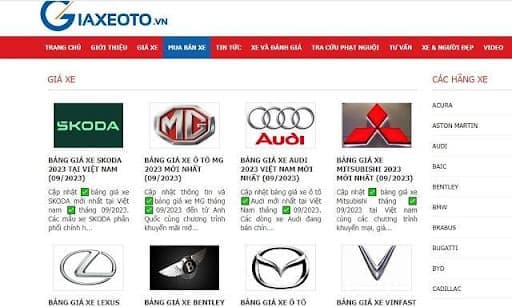 Giaxeoto.vn, xe ô tô, Thanh Cars