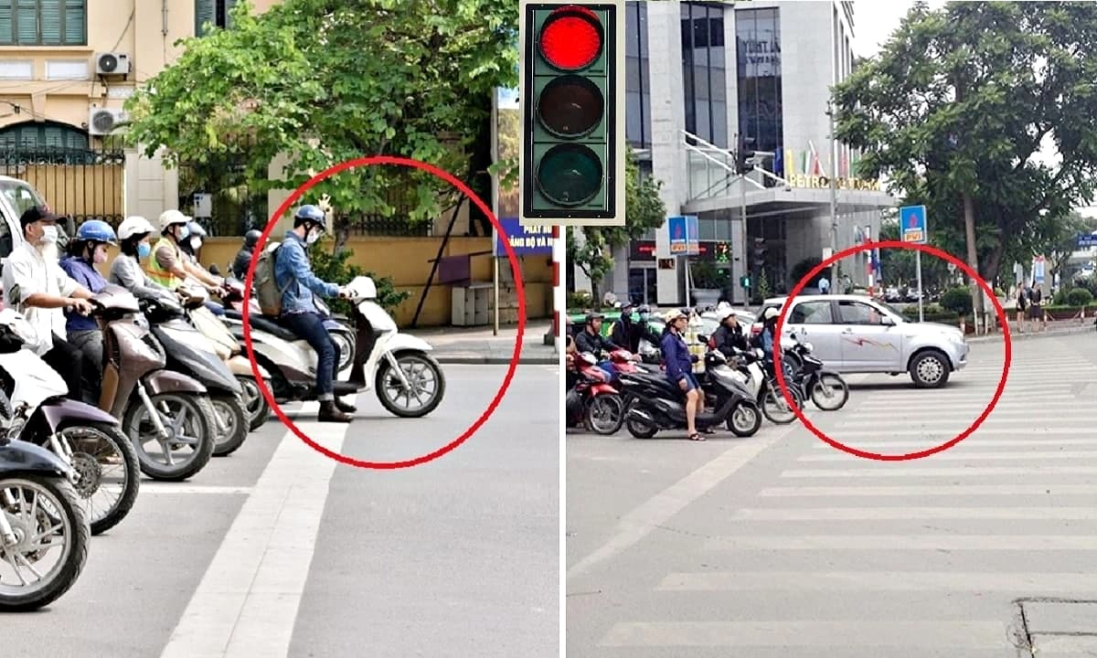 Xe máy dừng đèn đỏ đúng hiệu lệnh vẫn có thể bị xử phạt tới 6.000.000 đồng nếu vi phạm lỗi này, không phải ai cũng biết rõ