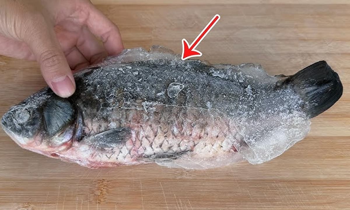Khi rã đông cá, nhớ đừng ngâm trực tiếp vào nước. Ông chủ cửa hàng hải sản đã dạy tôi một mẹo: Sau khi rã đông, cá sẽ giống hệt cá tươi