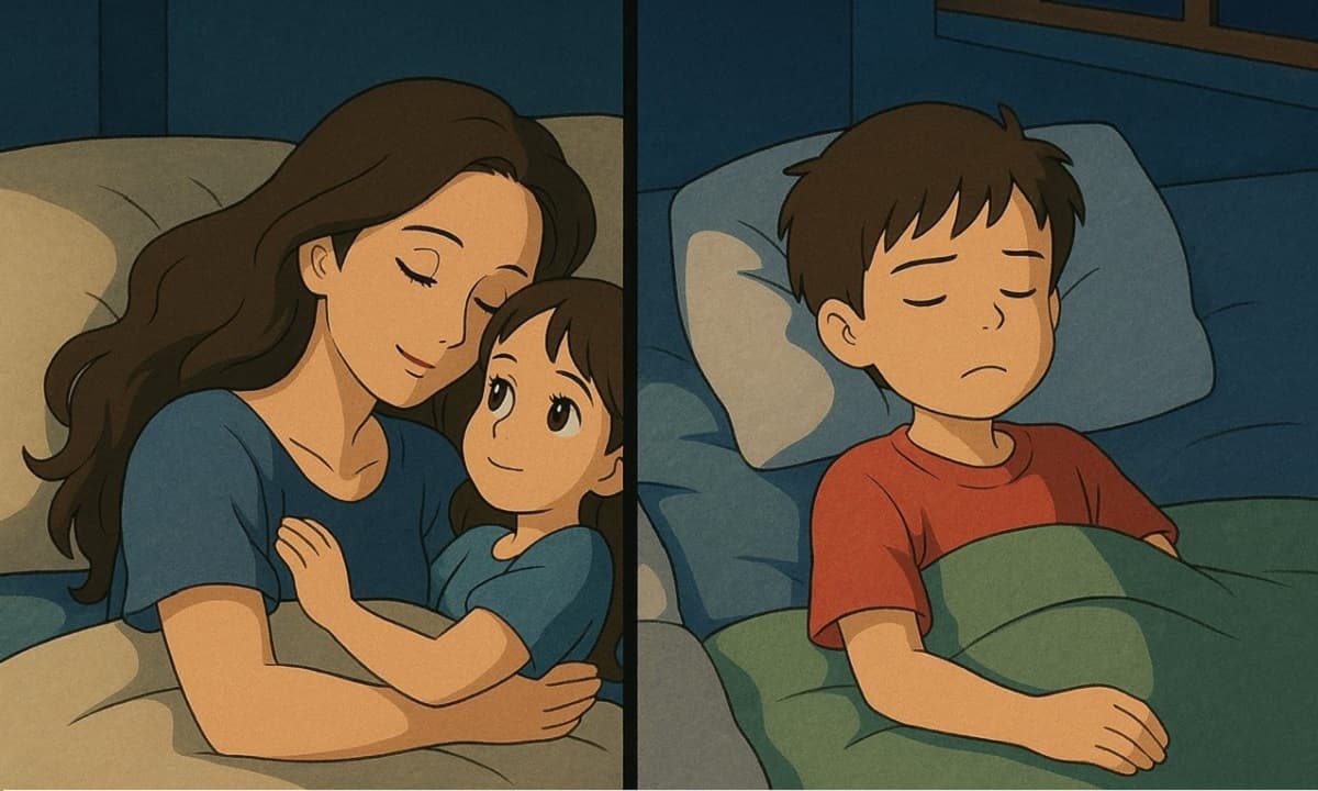 Sự khác biệt giữa những đứa trẻ 'ngủ với mẹ' và 'không ngủ với mẹ' có thể thấy rõ ngay cả trước khi chúng lớn lên