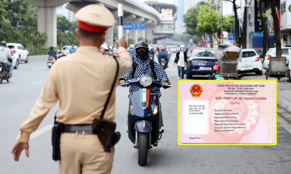 Hết năm 2025: Người đi xe máy không đổi Bằng lái theo mẫu mới sẽ bị phạt đến 6.000.000 đồng, đúng không?