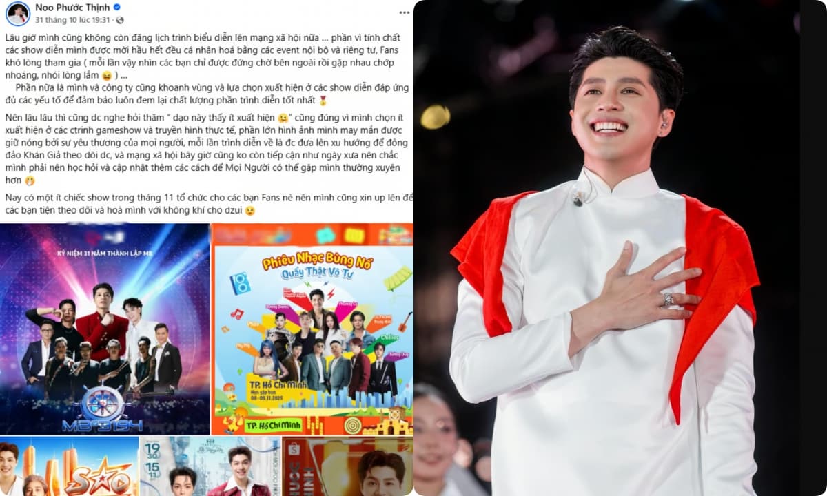Noo Phước Thịnh nói rõ nguyên nhân ít show