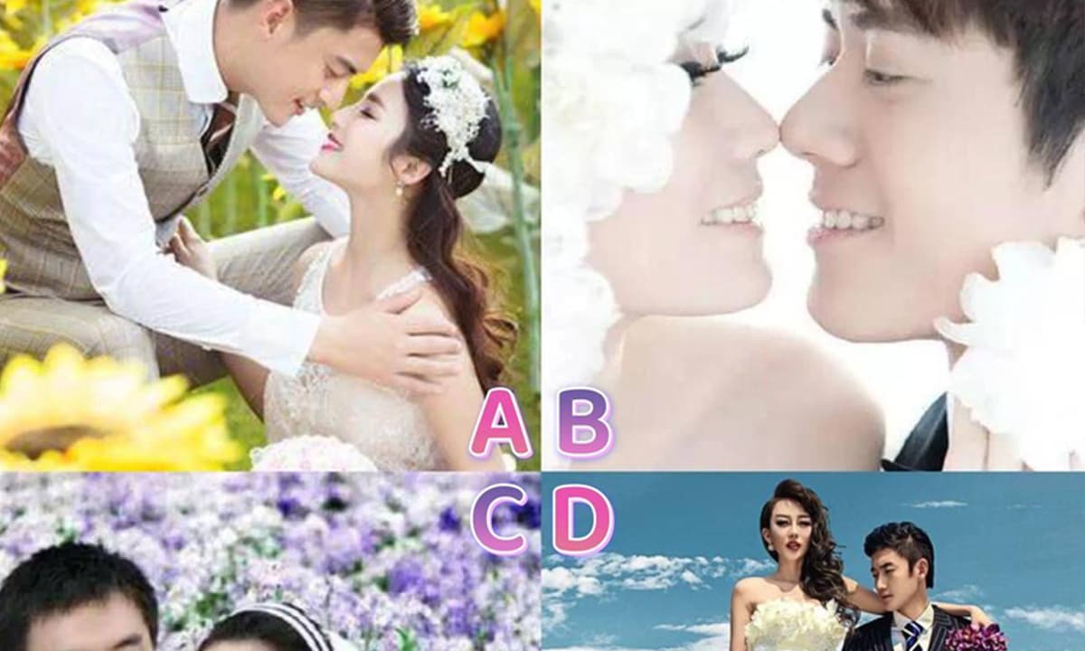 Trắc nghiệm tâm lý: Bạn nghĩ bức ảnh cưới nào hạnh phúc nhất? Nó sẽ tiết lộ liệu cuộc hôn nhân của bạn có hạnh phúc mãi mãi hay không
