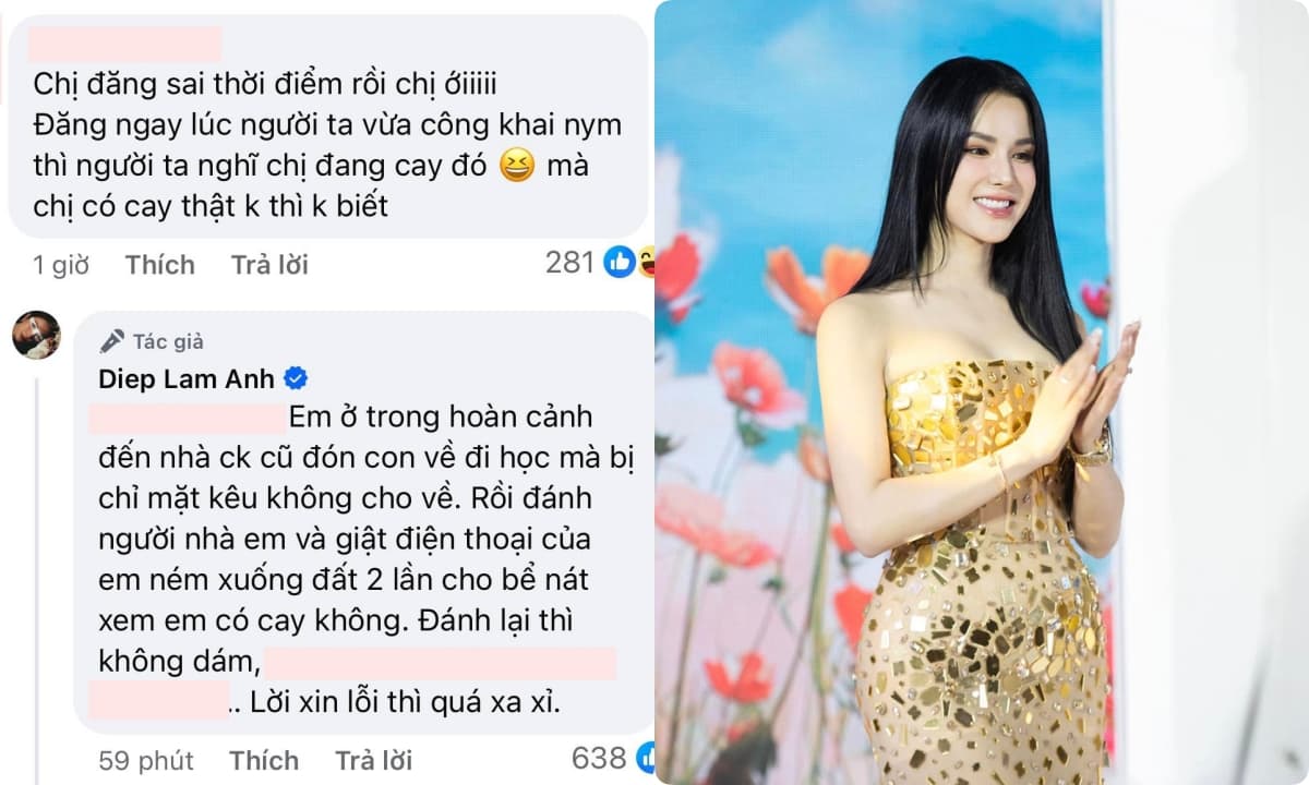Bị nói 'cay cú' vì chồng cũ hẹn hò Á hậu, Diệp Lâm Anh mắng thẳng