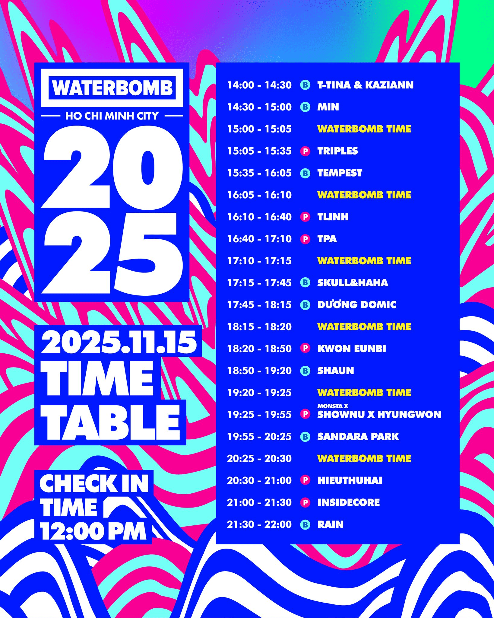 Waterbomb Ho Chi Minh City 2025, Bi Rain, Kwon Eunbi